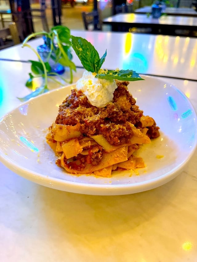 Pappardelle Bolognese.