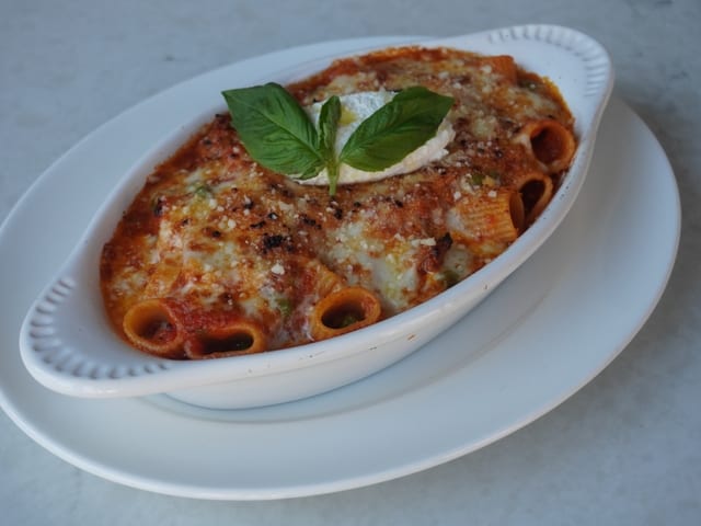 Baked Mezzi Rigatoni.