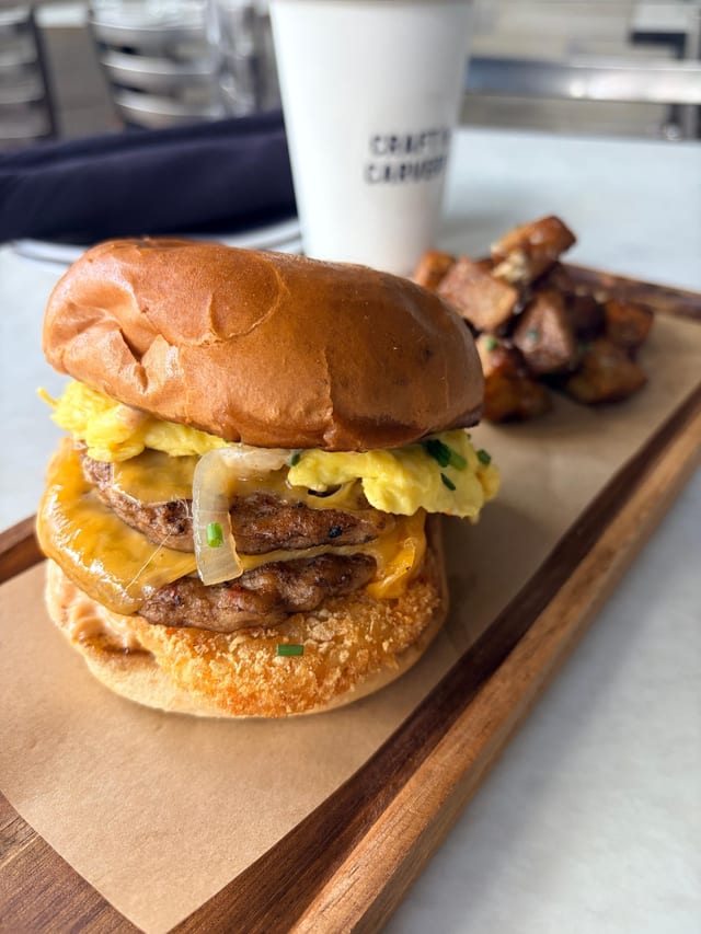 Double Sausage, Egg & Cheese.